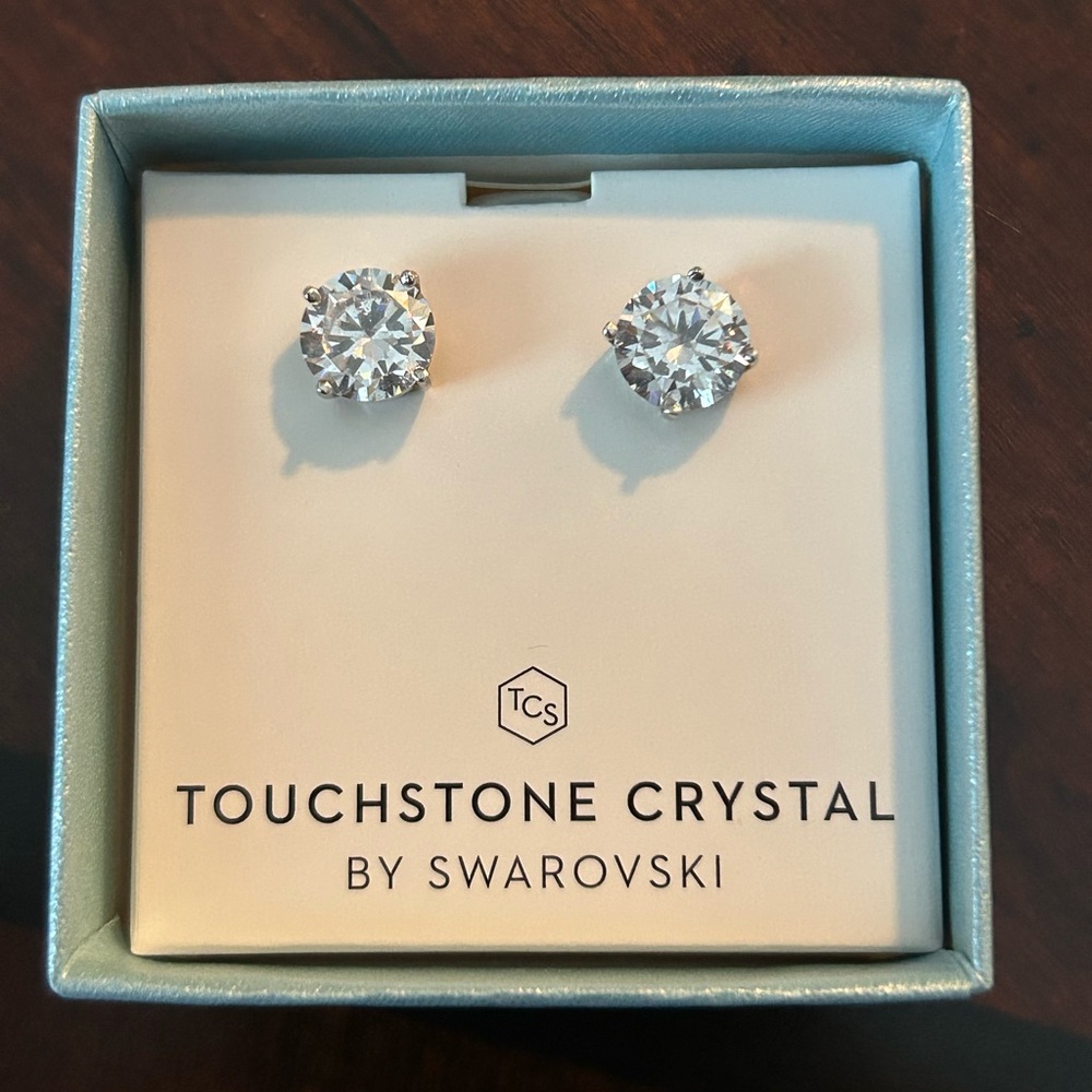 Touchstone Crystal A Swarovski Company.  Millionaire’s Club Earrings.